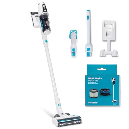 Image of Simplicity Vacuums S67 Bundle, Stick Cordless Vacuum Cleaner and SF67 HEPA Media Filter Set, Powerful on Hardwood Floor and Carpet, Rechargeable Lightweight Cleaner for Home, Pet Hair