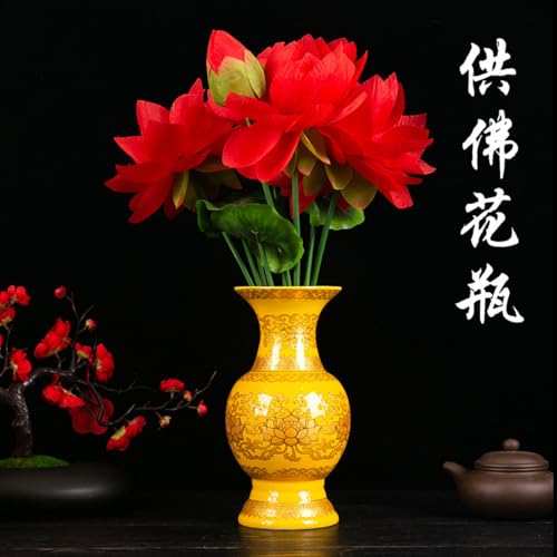 Vase lotus en céramique 25 cm idéal pour dévotion et prières