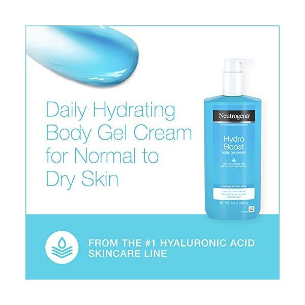 Neutrogena-Hydro-Boost-Hydrating-Body-Gel-Cream-with-Hyaluronic-Acid-Non-Greasy-and-Fast-Absorbing-Body-Lotion-for-Normal-to-Dry-Skin-Paraben-Free-16-Ounce Neutrogena Hydro Boost Body Moisturizing Gel Cream with Hyaluronic Acid, Non-Greasy & Fast Absorbing, Lightweight Hydrating Body Lotion for Normal to Dry Skin, Paraben- & Dye-Free, 16 oz