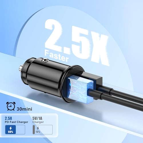 iPhone Car Charger Apple Certified, USB A Fast Car Charging Cable for iPhone 14 Pro Max/14/13 Pro/13/12 Mini/11 Pro/XS/X/8 Plus/7/6/5S/SE, Dual Port USB Adapter Cigarette Lighter and Lightning Cord