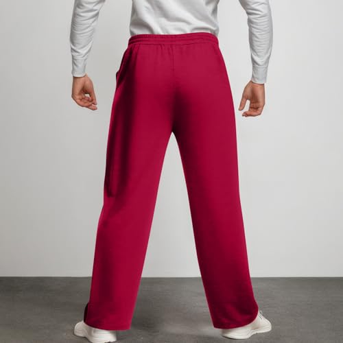 FQZWONG Men's Sweatpants Baggy Wide Leg Lounge Joggers Elastic Waist Drawstring Pants with Pockets Casual Athletic Trousers2