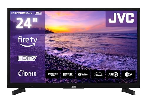 JVC Fernseher 24 Zoll Fire TV HD-Ready Smart TV HDR Fernseher mit Alexa Sprachsteuerung und Triple...