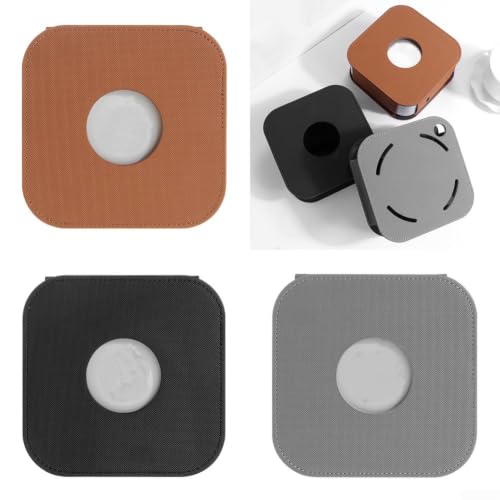 Funda protectora de PU para Mac M4/M4 2024, resistente a caídas y arañazos con diseño resistente al polvo, ajuste ceñido, cubierta rígida para computadora de escritorio, negro marrón gris (Negro) miniatura 5