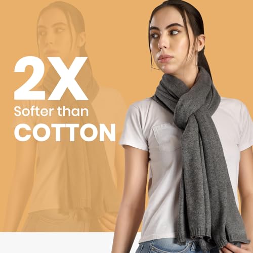 Cashmere 100% Cashmere Knitted Wrap Pashmina Shawl Extra Large Scarf Stole for Women Travel4