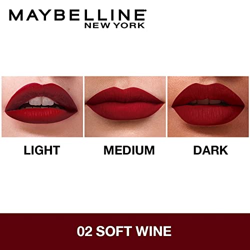 Maybelline New York Lipstick, Matte Finish, Non-Sticky and Non-Drying, Sensational Liquid Matte, 02 Soft Wine, 7ml - Image 5