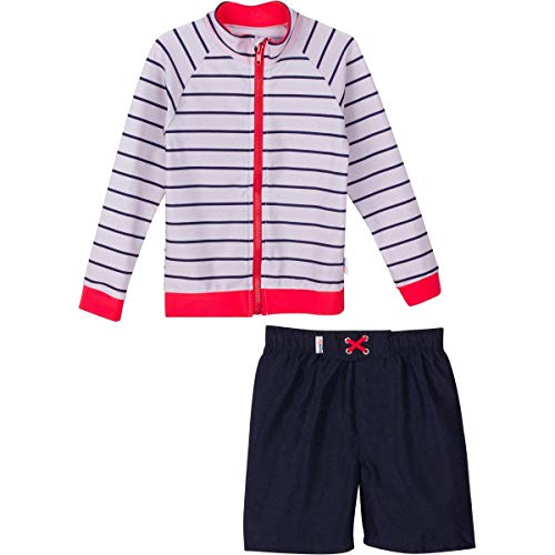 Image of SwimZip Boys' Long Sleeve Rash Guard & Swim Shorts - UPF 50+ Sun Protection