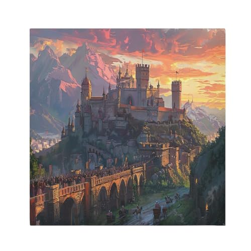 Servilletas de Tela Satinadas Castle Set x6 miniatura 1