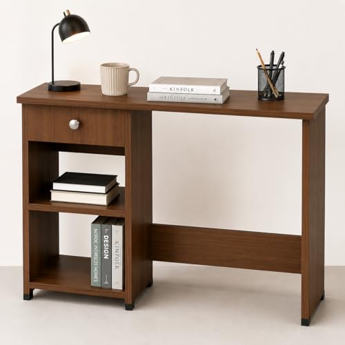 Image of Laptop Table Study Desk with Drawer for Home Office Free Assembly Included