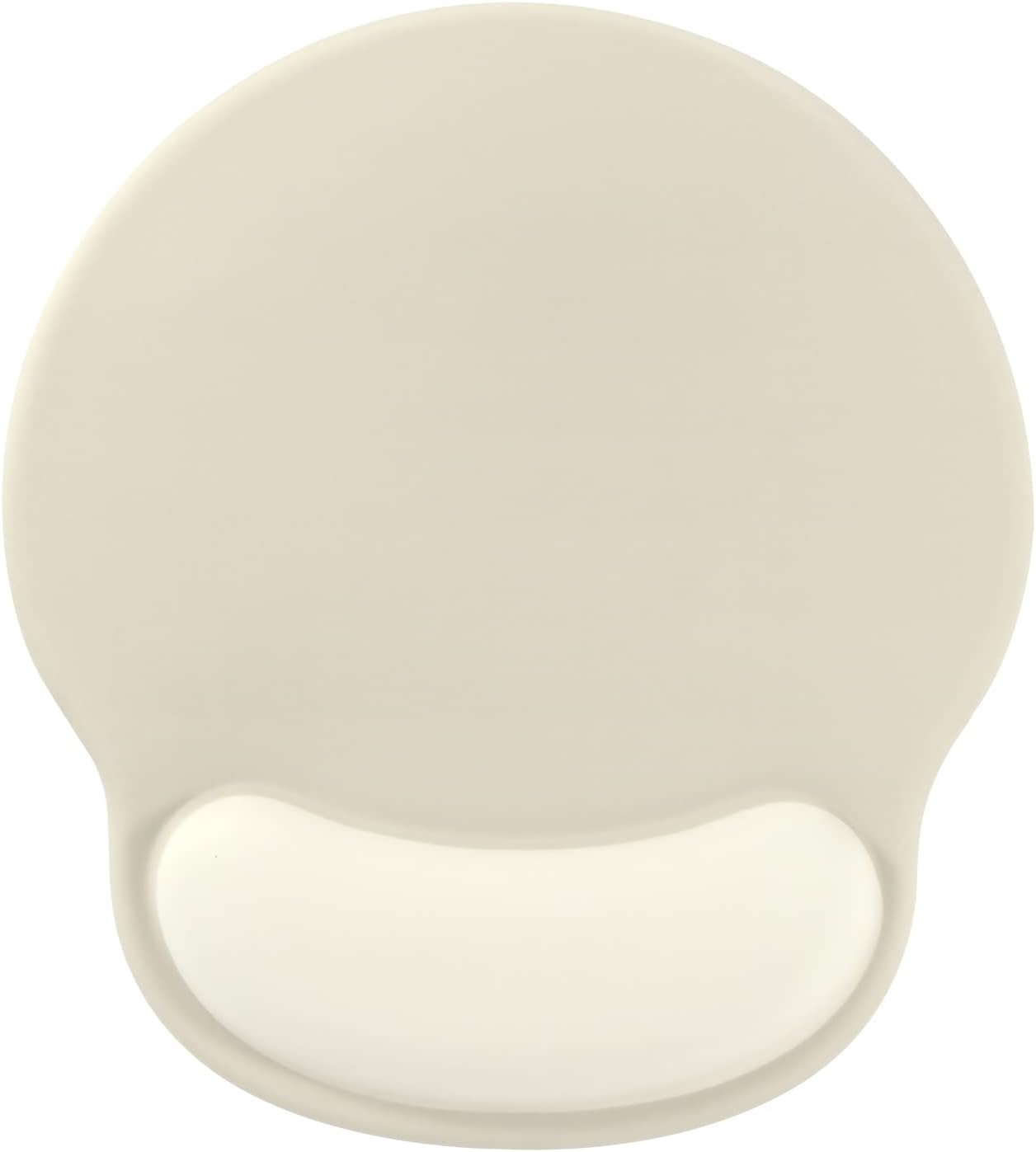 Ergonomic Mouse Pad with Gel Wrist Rest Support, Non-Slip High Viscosity Base for Office, Gaming, Computer & Laptop - Colorful Design Desk Accessory (Solid Khaki)