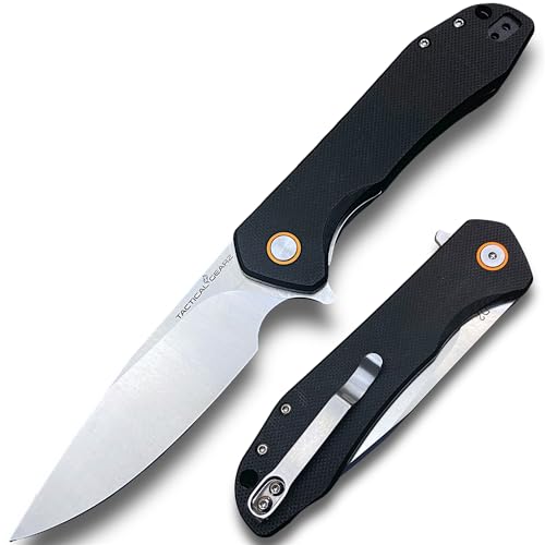 TACTICAL GEARZ Pocket Knife for EDC! G10 Handle! D2 Steel Blade! Includes Sheath! (Draco) - TACTICAL GEARZ