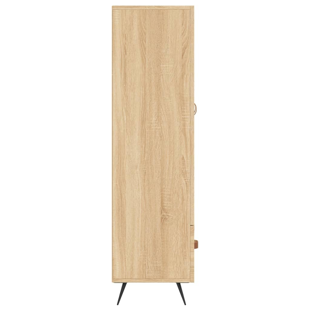 ZEYUAN Sonoma wysoki dąb kredens 69,5x31x115 cm szafka z szufladami z drewna inżynieryjnego, komoda do przechowywania sypialni, komody z szufladami