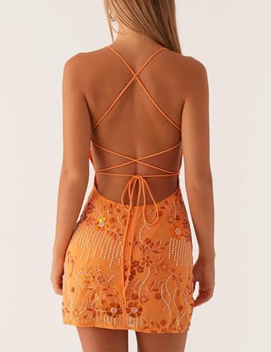 Sexy Sparkly Sequin Mini Dress for Women Sleeveless Halter Open Back Strap Club Party Cocktail Bodycon Short Outfits4