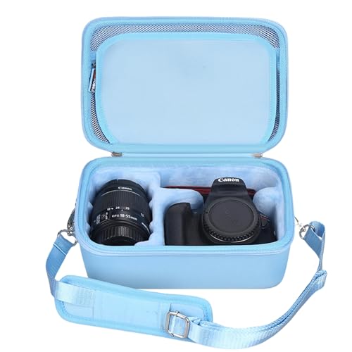 Funda rígida para cámara Canon EOS Rebel T7/T8i/T5 azul miniatura 2
