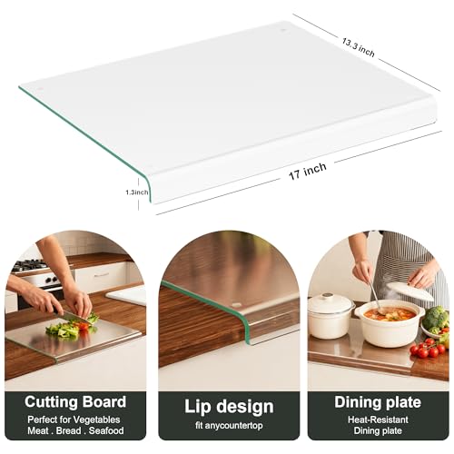 Tabla para cortar de vidrio templado rectangular clara miniatura 3