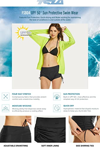 image for TSLA Women's Swim Shorts, Quick Dry Water Beach Board Short, Tankini B