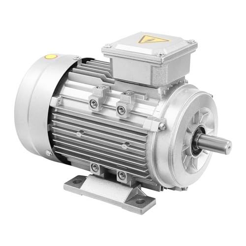 Dreiphasen-Motor 1,1KW 380V IP55, Elektromotor aus Aluminium mit 1405 U/min, 19 mm Welle, Drehstrommotor für Industrie, Lüfter, Pumpen, Kompressoren & Förderanlagen