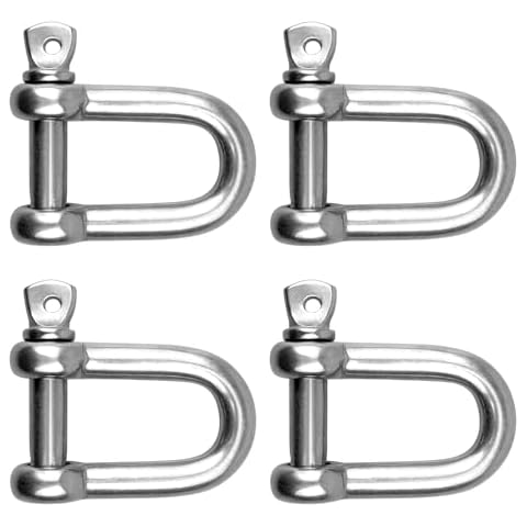 4PCS Heavy-Duty Stainless Steel D Shackles Cover