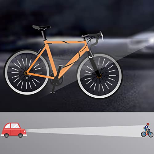 FUKPO 36 Pièces Réflecteurs de Rayons, Reflecteur Velo Composés de Matière Réfléchissante, 3M Reflecteur Roue Velo Catadioptres pour Vélos Visibilité à 360° - Image 6