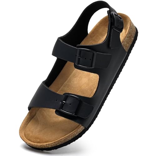 Torotto Womens Sandals with Cork Footbed Open Toe Adjustable Webbing Athletic Slides Sandals for Walking | Beach | Indoor Outdoor