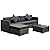 Outsunny 6 Piece Patio Furniture Set Outdoor Wicker Conversation Set All Weather PE Rattan Sectional Sofa Set with Ottoman, Cushions and Tempered Glass Table, Mixed Gray and Gray