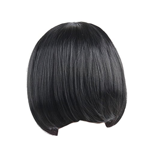 Flameer Peruca Sintética Natural Longa Reta Perucas Mulheres Senhoras Vestido De Cosplay