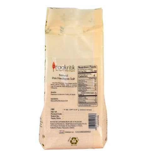 Image of Praakritik Natural Himalayan Pink Salt 1 KG (Pack of 2, 500 Gram Each) Mineral Rich Salt for Healthy Cooking, Natural Substitute of Iodised White Salt, Pink Salt for Healthy Life