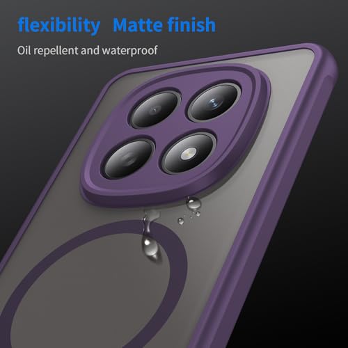 Image of Compatible with REDMI Redmi Note 15 5G Case Cover,Compatible with MagSafe,Anti-Fall,Compatible with Xiaomi Redmi Note 15 4G 2510DRA23E 2510DRA23G Cell Protective Phone Case Purple