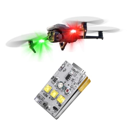Drone Strobe Light Anti Collision Multiple Lighting Modes Adjustable for Night Flying - Rechargeable...