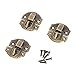 12Piezas Latón antiguo de la joyería caja de madera decorativa del cerrojo...