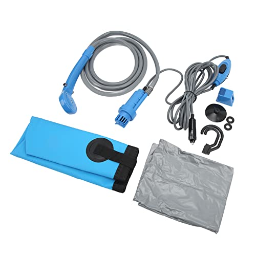 Headerbs Juego de Cubo Plegable para Ducha de Acampada Portátil, Capacidad de 12V y 20L para Duchas Al Aire Libre, Lavado de Coches y Acampadas