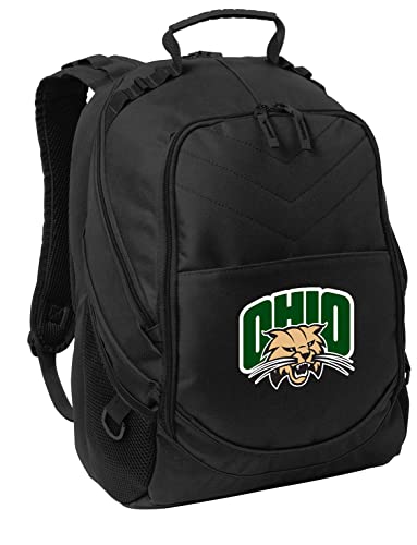 Image of Broad Bay Ohio University Backpack | Official Ohio Bobcats Logo, Padded Laptop Computer Section, Premium 600 Denier Nylon Fabric,