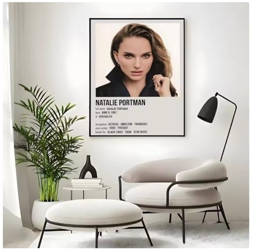 Toile Natalie Portman décoration salon moderne grand poster de star de cinéma 50x70cm
