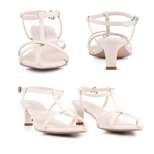 Strappy Heels for Women Chunky Heel Sexy Open Square Toe Heeled Sandals Comfortable Ankle Strap Summer Shoes for Woman Holiday Party Wedding Dress Pumps3