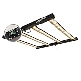 Lucius 400W Grow Light with Master Control Timer Sunrise Sunset, 2.9 μmol/J Growing Lamp with LED Display, Full Spectrum& Dimmable LED Grow Light for Seed Starting, Seedlings, Veg, Bloom