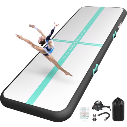 SportBob Airtrack Matte,Gymnastikmatte Länge 3m Dicke 10cm,mit Elektrische Luftpumpe 600W,Yoga Matte,Trainingsmatte,Turnmatte für Zuhause, Outdoor, Fitness,Gymnastik,Yoga und Training