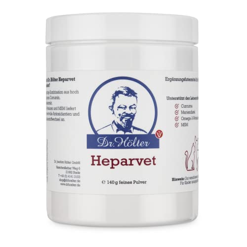 Dr. Hölter Heparvet Leberschutz Hunde Ergänzungsfutter zur Unterstützung der Leber bei Leberproblemen (140g Pulver)