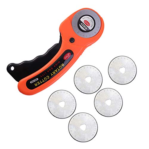 Stof Cirkelsnijden Patchwork Leder Cutter 45mm Rotary Cutter Leer Snijgereedschap Craft Knife Naaigereedschap met 5st… - Image 6