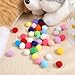 Xthrotsenk 100 Pcs Cat Toy Balls 1-inch Colorful Cat Pom Pom Balls Soft Interactive Kitten Ball Cats Exercise Toys Fuzzy Kitten Interactive Playing Quiet Toy for Cats Pet(2.5 cm)