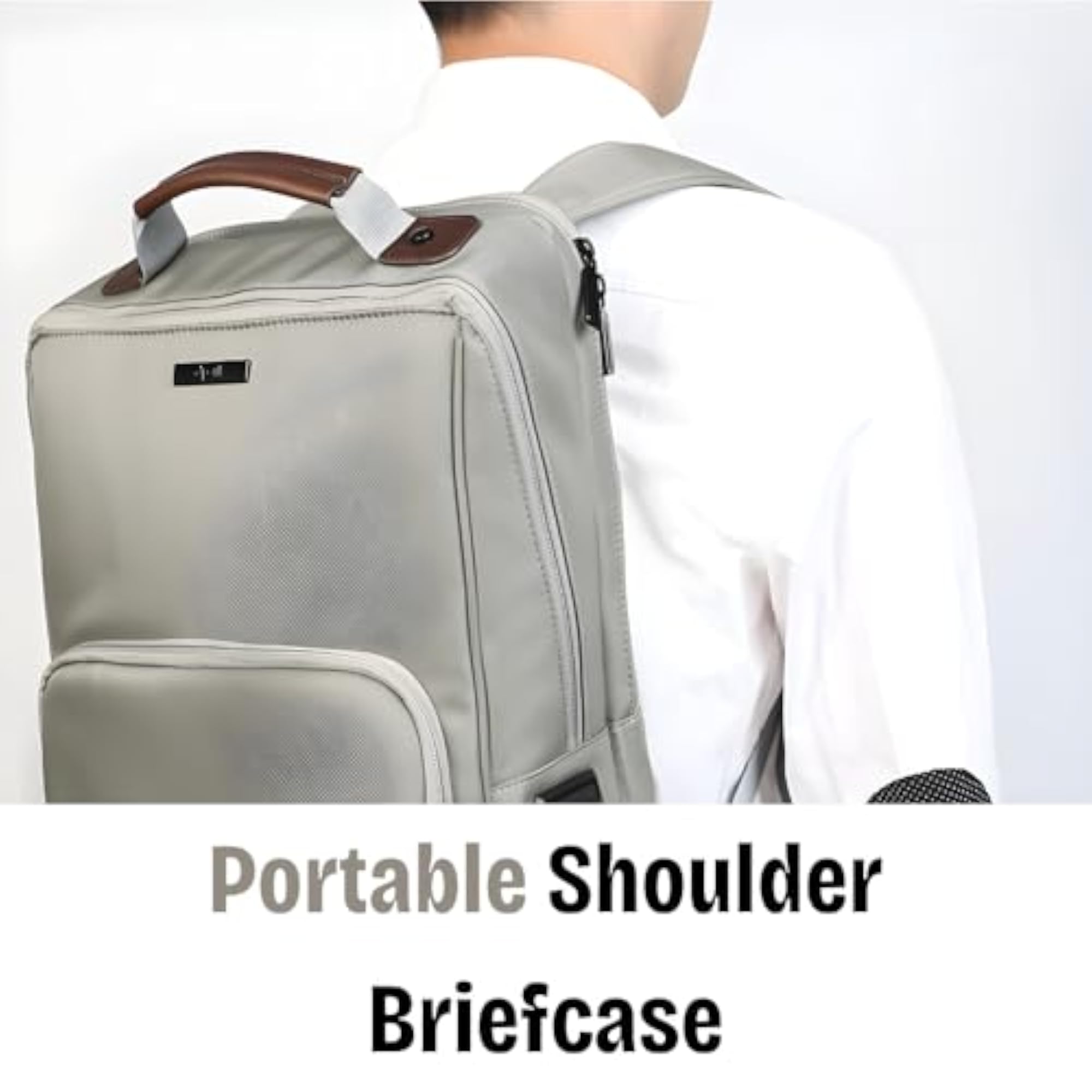 Classic Gray Laptop Backpack for 15.6" Laptops with USB Port
