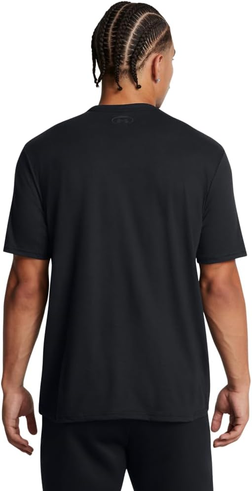 Under Armour Mens Project Rock Red One Believe Short Sleeve T Shirt - Image 2