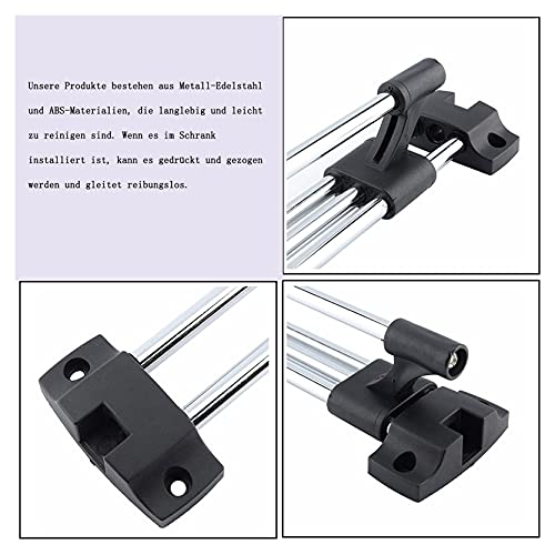 Tringle de placard rétractable réglable pour suspendre les habits - 5