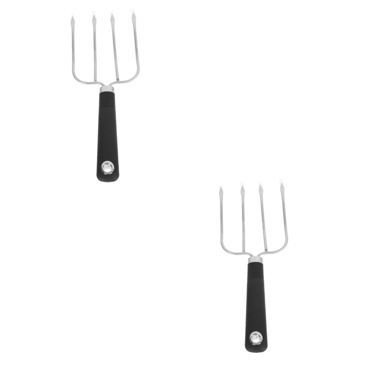 Milisten 2 Pezzi Forchettone Bbq Inossidabile con Ergonomico Utensile per Carne per Steak e Barbecue e Ristoranti