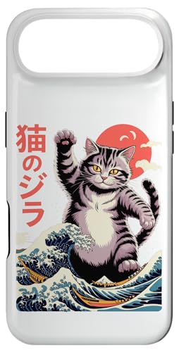 Japanese Cat Art Monster Wave Funny Cat For Men Women Kids X}zP[X iPhone Air p