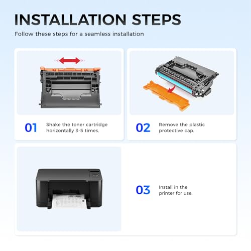 Image of CF237A 37A Black Toner Cartridge 2-Pack Replacement for HP 37A CF237A 37X CF237X Toner Compatible with HP Laserjet Enterprise M607 M608 M609 MFP M631 M632 M633 Printer All-in-One dn n x dh z fht h fh
