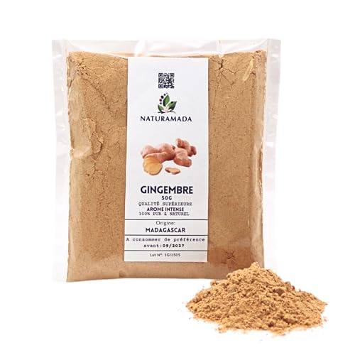 Polvo de Jengibre Zingiber officinale – Especia natural y auténtica | cocina, infusiones y bienestar | 100% puro, aromático y sin aditivos – Naturamada (100 g)