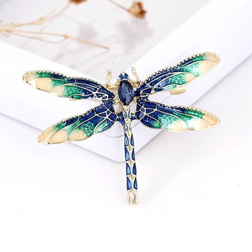 Image of 4 PCS Multicolor Rhinestone Crystal Dragonfly Brooch Pin Lapel Pin for Women (4 colors)