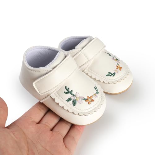 Image of HsdsBebe Baby Boys Girls Pu Leather Hard Bottom Walking Sneakers Toddler Rubber Sole First Walkers Infant Cartoon Slippers Crib Shoes