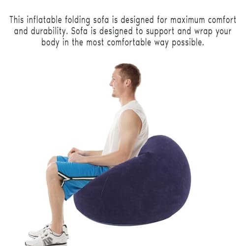 Sofá plegable inflable para aliviar la espalda en el salón o descansando en camping 4