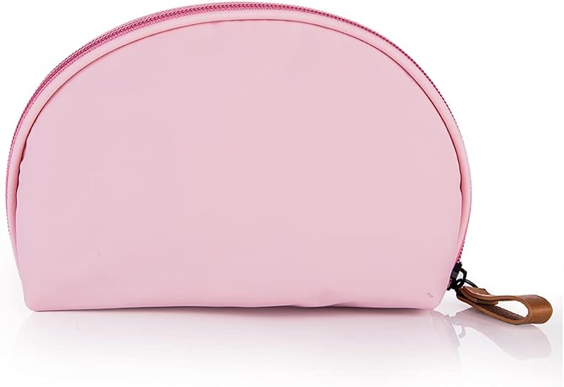 Necessaire de maquiagem Hekyip meia-lua rosa