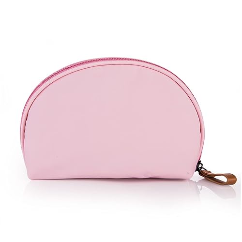 Hekyip Half Moon - Bolsa de belleza cosmética para bolso de viaje, práctica bolsa de maquillaje para mujeres y mujeres (PINK)